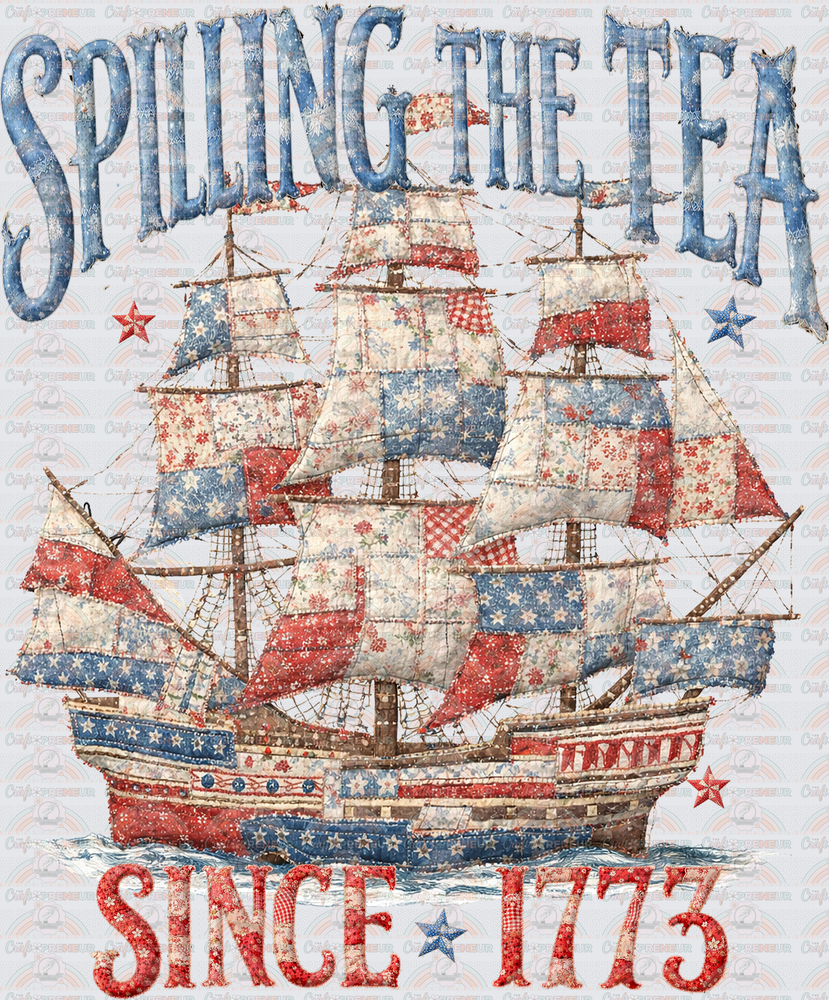 USA_4th of July_Tall Ship_Boston_Spilling the Tea_Quilt_Patchwork