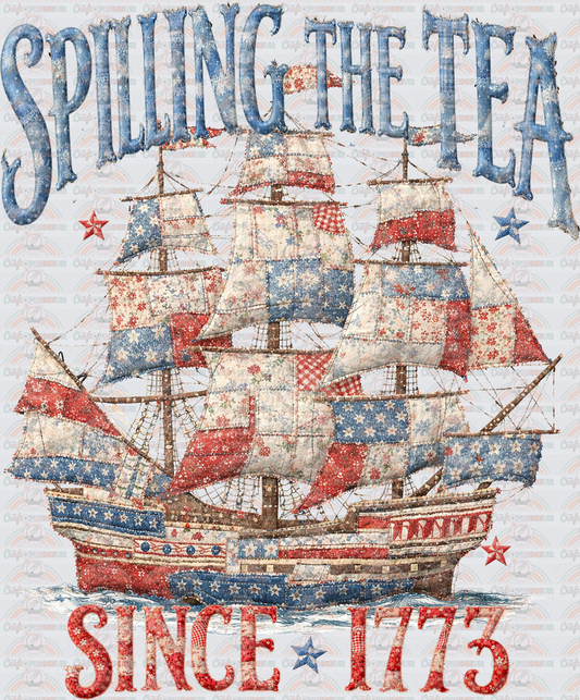 USA_4th of July_Tall Ship_Boston_Spilling the Tea_Quilt_Patchwork