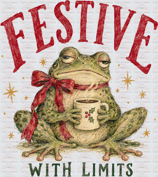 XMAS_Sarcasm_Frog_Festive with Limits_Coffee_Coquette Bow