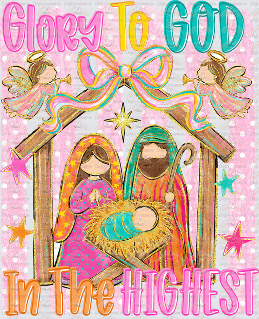 002_XMAS_Christmas_Faith_Preppy_Brush Stroke_Matching Set_Image Bundle_Glory to God in the Highest