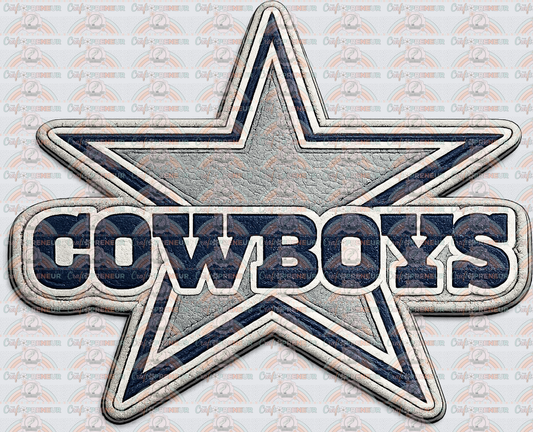 Faux Leather Patch_Dallas_Cowboys