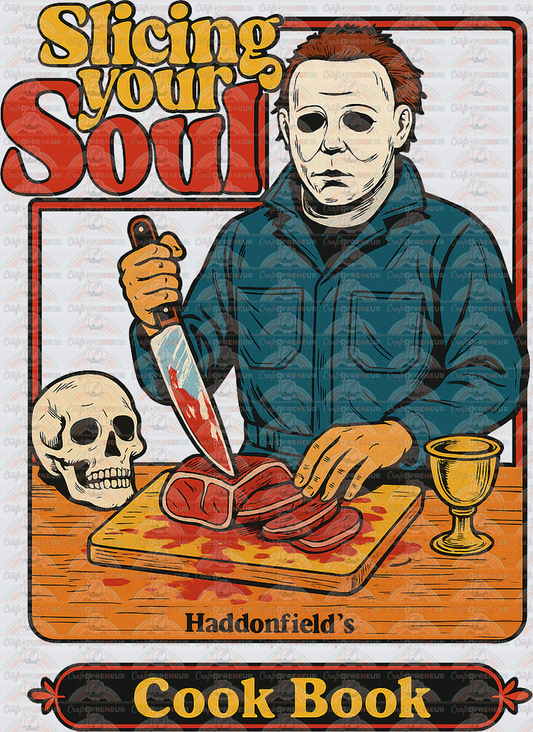 Halloween_horror_Slasher_Michael Myers_Retro Frame_Cook Book_Slicing Your Soul_v12png