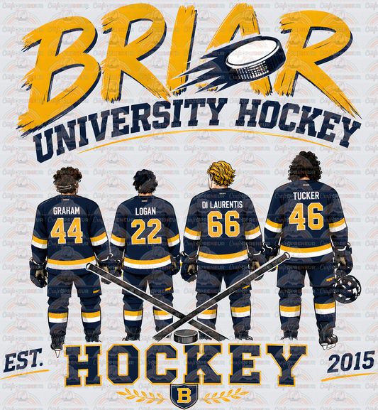 Books_Off Campus_Bookish_Hockey Romance_Black Gold_Briar University_4 Characters_Black Yellow