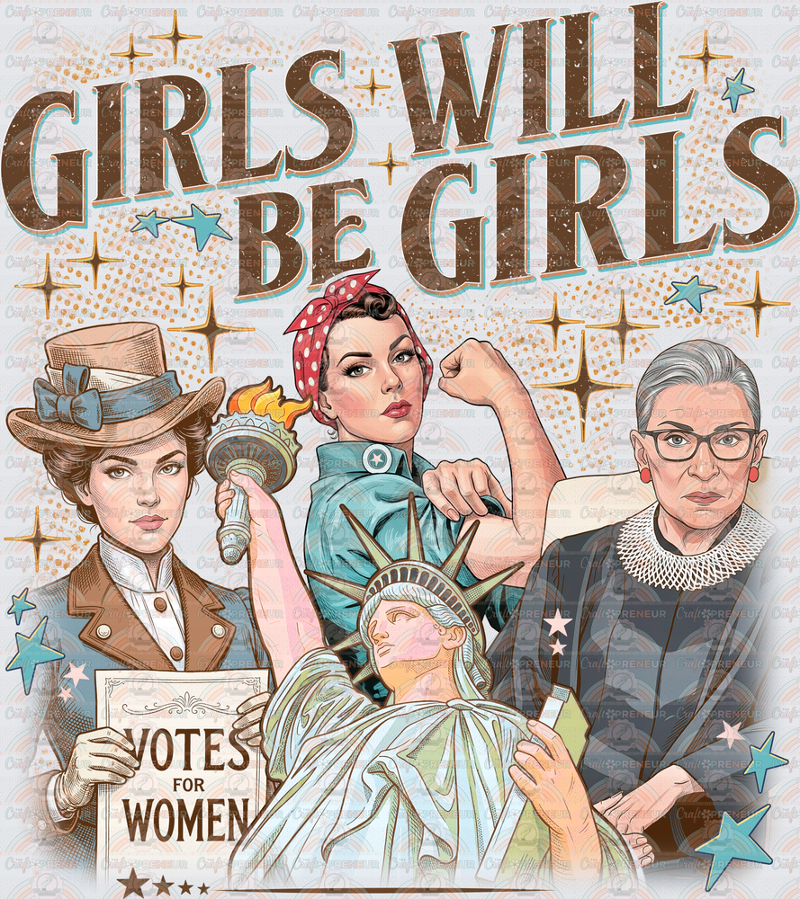 Causes_Womens Rights_Girls will Be Girls_Retro_V1