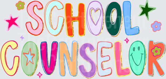 Jobs_School_School Counselor_Preppy_Typography_Faux Glitter_Counselor_Therapist