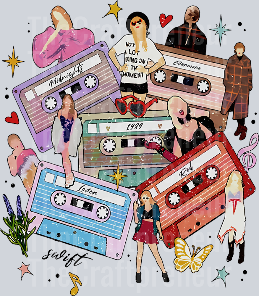 TS Cassette Tapes Era DTF Transfer