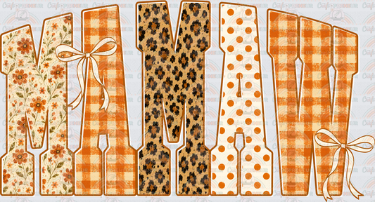 002_Family_Name Set_Preppy_Boho_Varsity_Grandparent_Gingham_Fall_Autumn_MAMAW