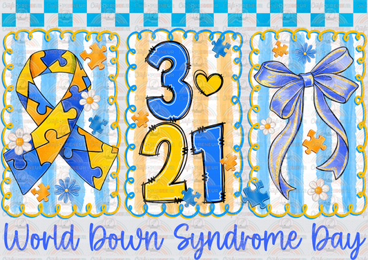 002_Causes_Down Syndrome_Awareness_Blue and Yellow_March Causes_Chromosomes_World Down Syndrome Day_3.21_Cottage Core_BLue