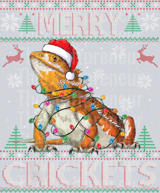 Ugly Sweater Beaded Dragon DTF Transfer