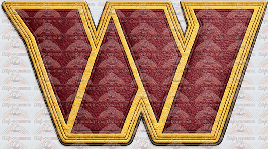 002_Football_Sports_Faux Leather Patch_Faux Leather Patch_Washington_Commanders