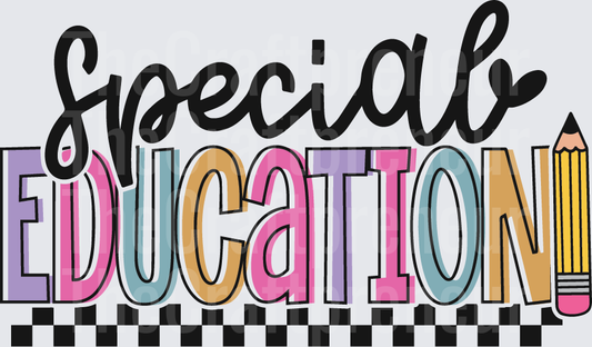 002_School_Jobs_Retro_Checkerboard_Tall Letter_Typography_Special Education_Sped