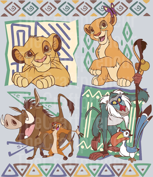 Little Lion African Print DTF Transfer