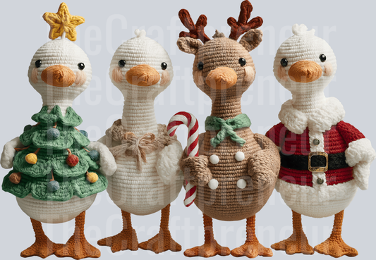 Crochet Christmas Goose DTF Transfer