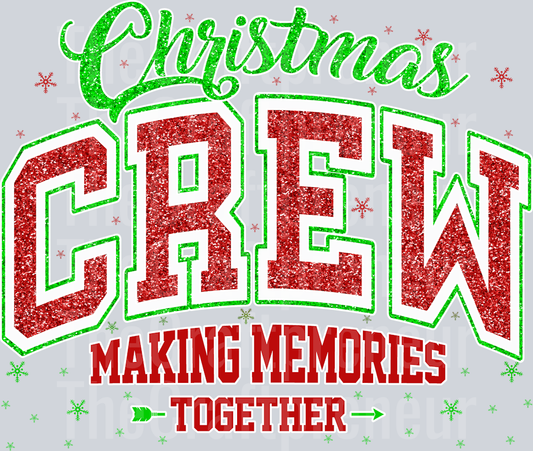 Family Christmas Crew (Great for PJs!) DTF Transfer