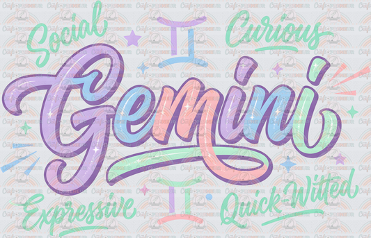 002_Zodiac_Astrology_Astrological Signs_Script_Typography_Watercolor_GEMINI