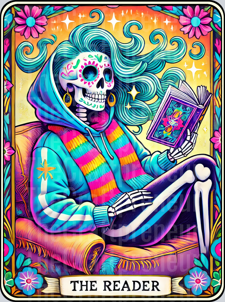 The Reader Bookish Tarot Card DTF Transfer 5