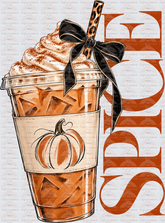 Seaons_Fall_Coffee_Pumpkin Spice_Watercolor_Boutique Style_Serif_Iced Coffee