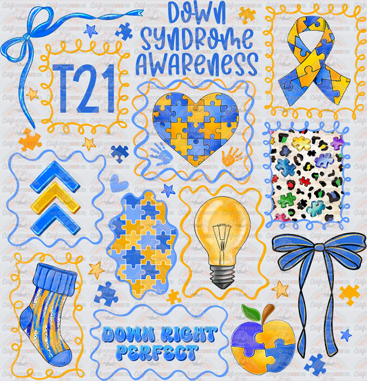 002_Causes_Down Syndrome_Awareness_Blue and Yellow_March Causes_Chromosomes_Squiggle Icons