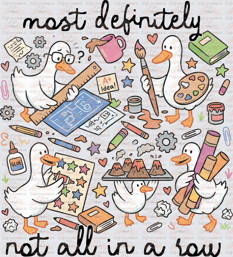 School_Jobs_Teacher_Goose_Most Definitely Not all In a Row_Icons_School Projects_Chaos_Black