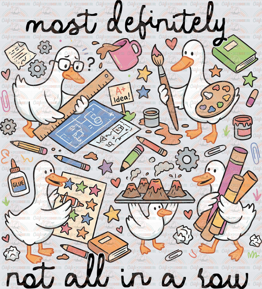 School_Jobs_Teacher_Goose_Most Definitely Not all In a Row_Icons_School Projects_Chaos_Black