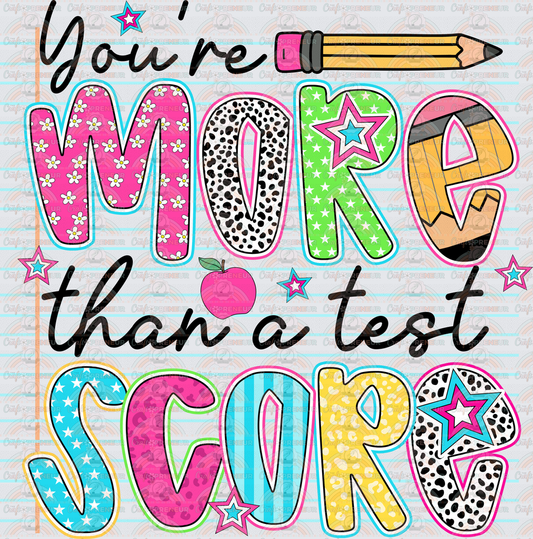 School_Jobs_Teacher_Testing_You are More than a Test Score_Paper_Typographhy