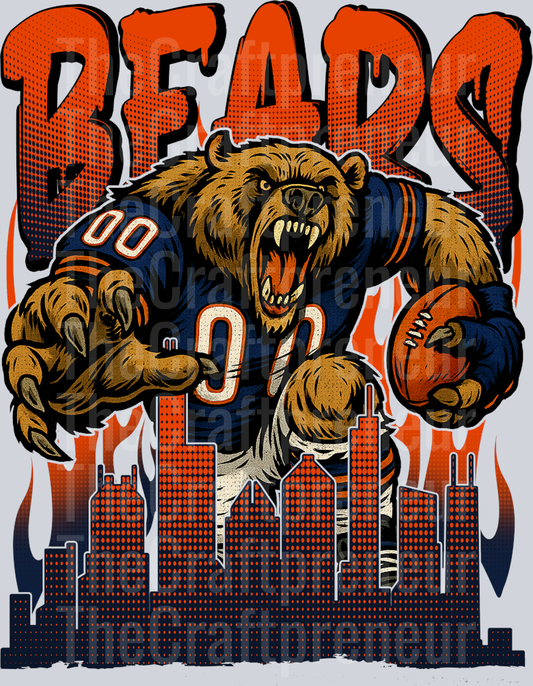 Bears Drip Skyline DTF Transfer