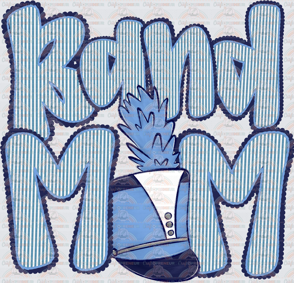 Sports_Marching Band_Band_Band Mom_Gingham_Preppy_Blue Navy