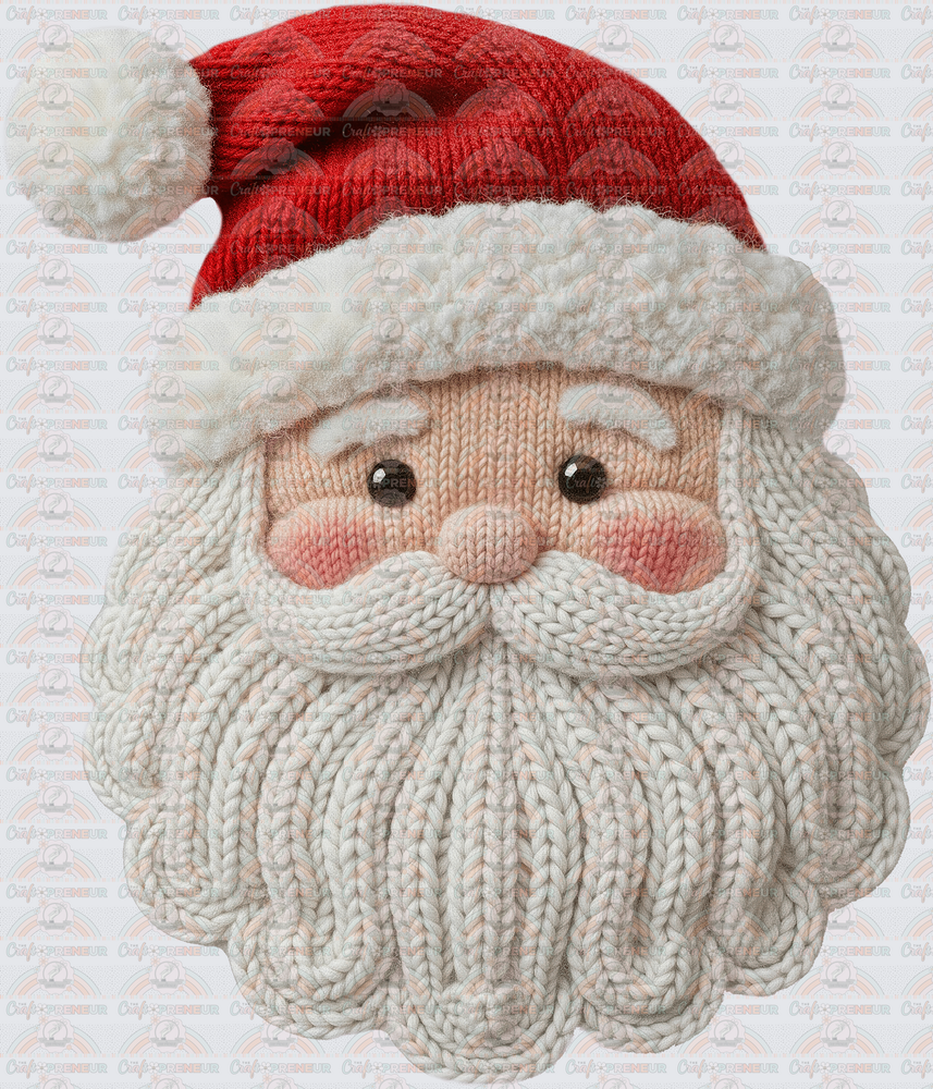 Holidays_XMAS_Santa_Faux Yarn_Faux Knit_Santa Hat