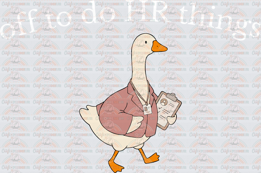 Jobs_HR_Human Resources_Goose_Off to Do HR Things_Clipboard_White