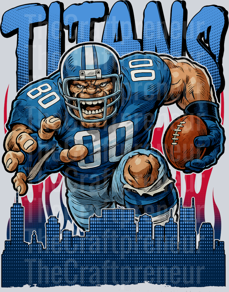 Titans Team Drip Skyline DTF Transfer