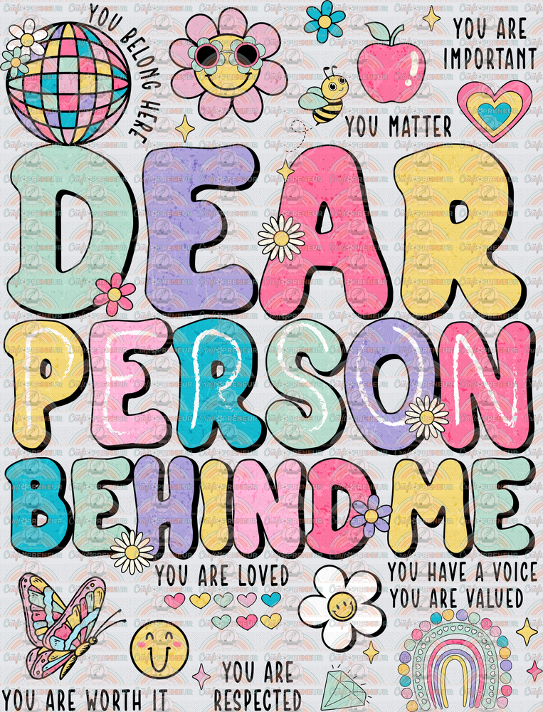 001_Mental Health_Mental Health Matters_Disco Ball Set_Dear Person Behind Me_Black_Back