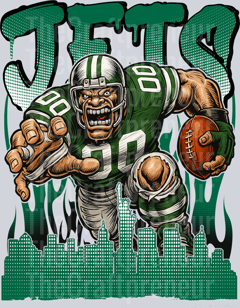 Jets Drip Skyline DTF Transfer