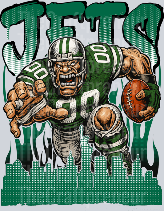 Jets Drip Skyline DTF Transfer