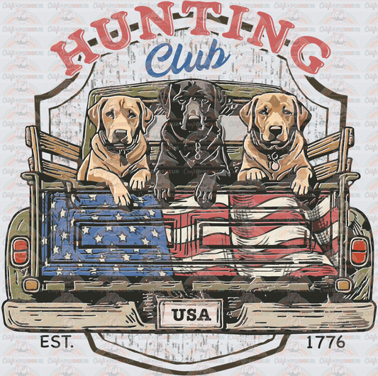 001_Hobbies_Hunting_Dogs_Hunting Club_Labrador Retever_Yellow Lab_Black Lab_Vintage_Retro_Color-Back