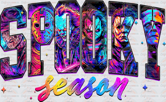Halloween_Horror_Spooky Season_Varsity_Neon_Script_Vibrant_Jason_Pennywise_Chuckie_Michael Myers_Freddy Krueger_Frankenstein_July 2026