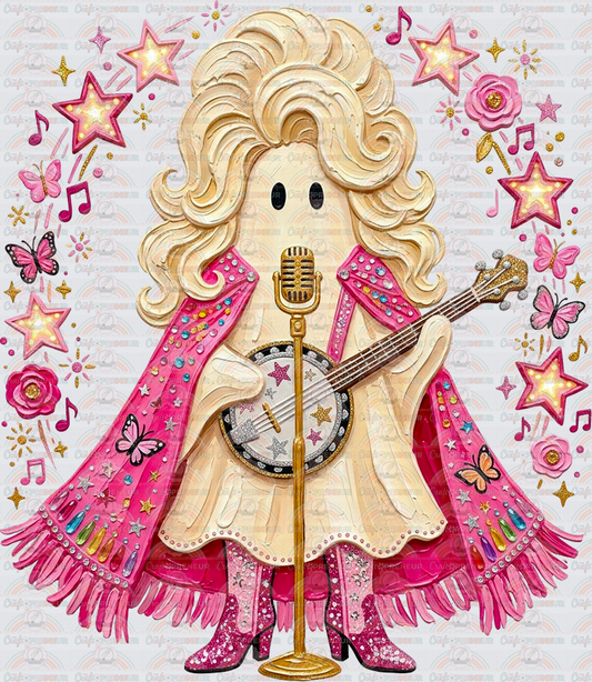 Music_Country Music_Dolly Parton_Faux Paint_Ghost_Banjo_KP