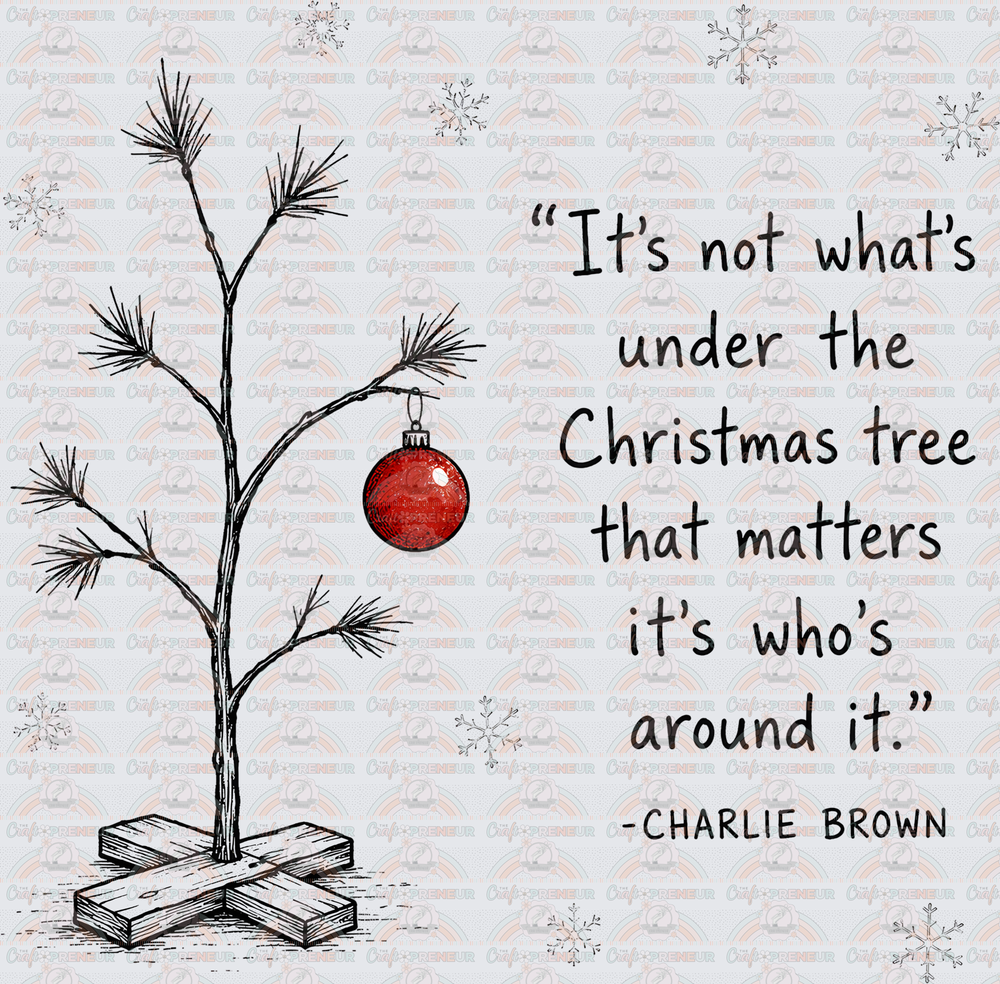 XMAS_The Peanuts_Snoopy_Its Not Whats Under the Tree_Christmas Tree_Ornament_Quote