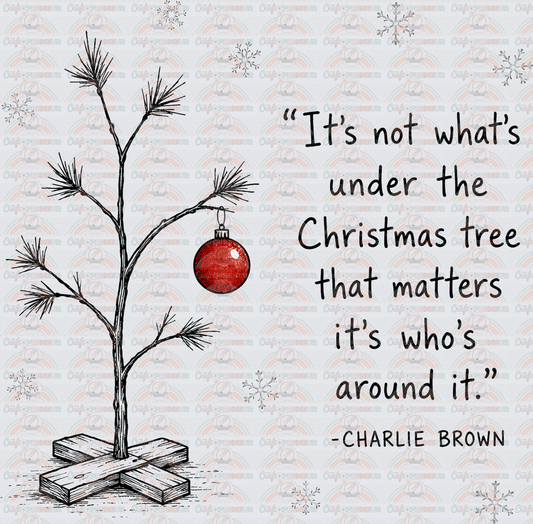 XMAS_The Peanuts_Snoopy_Its Not Whats Under the Tree_Christmas Tree_Ornament_Quote