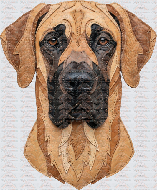 002_Dogs_Breeds_Faux Leather_Faux Embroidery_Hyperrealistic_Great Dane