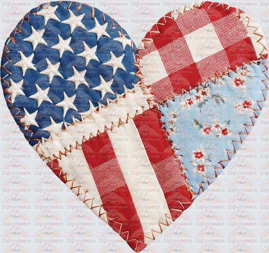 USA_4th of July_Summer_Heart_Patchwork_Quilt_Flag_SVGix