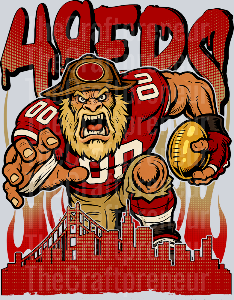 49ers Drip Skyline DTF Transfer