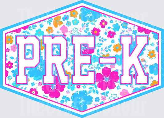 002_School_Back to School_B2S_Neon Floral_Badge_Girly_Pre-K_Pre K