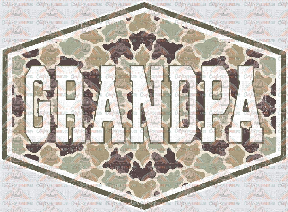 002_Dad_Fathers Day_Badge_Camo_Grandparent_Grandfather_Grandpa 1