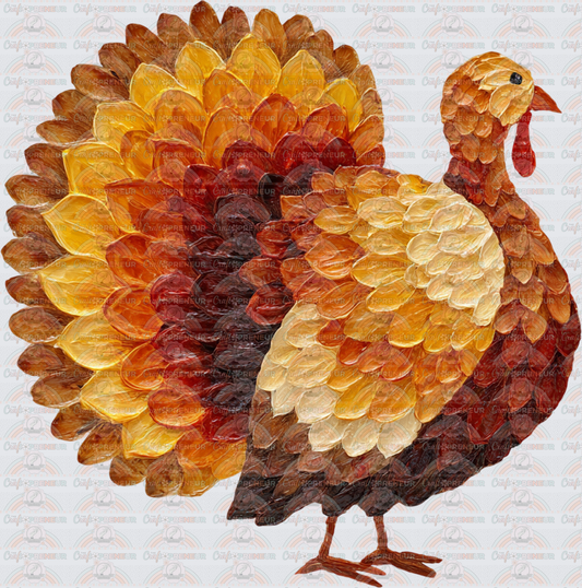 Fall_Thanksgiving_Turkey_Faux Paint_Ombre_Minimalist_November_Holiday_Autumn
