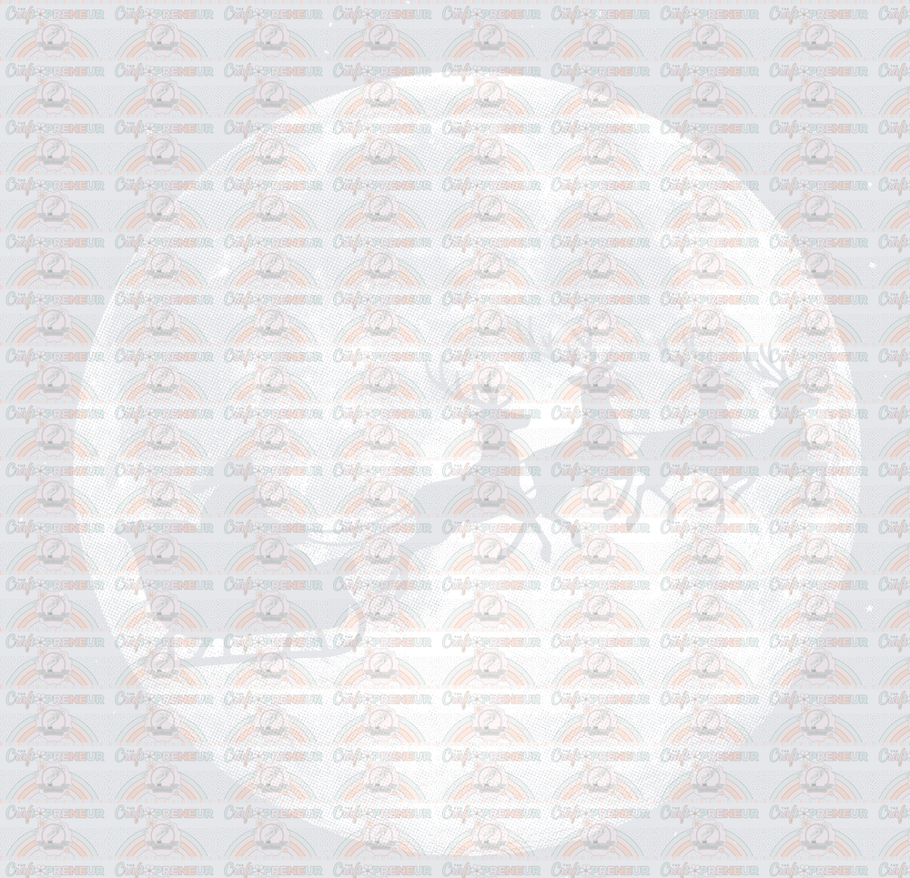 XMAS_Santa_Full Moon_Christmas_Reindeer_Sleigh_Christmas Eve