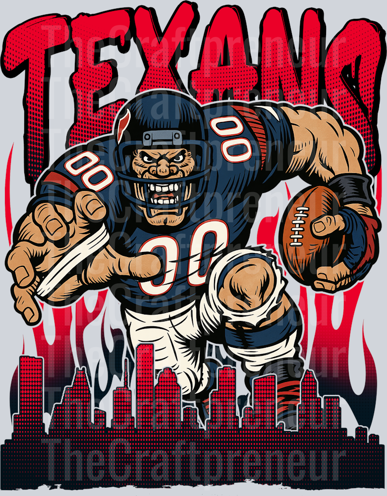 Texans Drip Skyline DTF Transfer