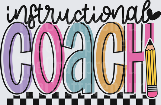 002_School_Jobs_Retro_Checkerboard_Tall Letter_Typography_Instructional Coach