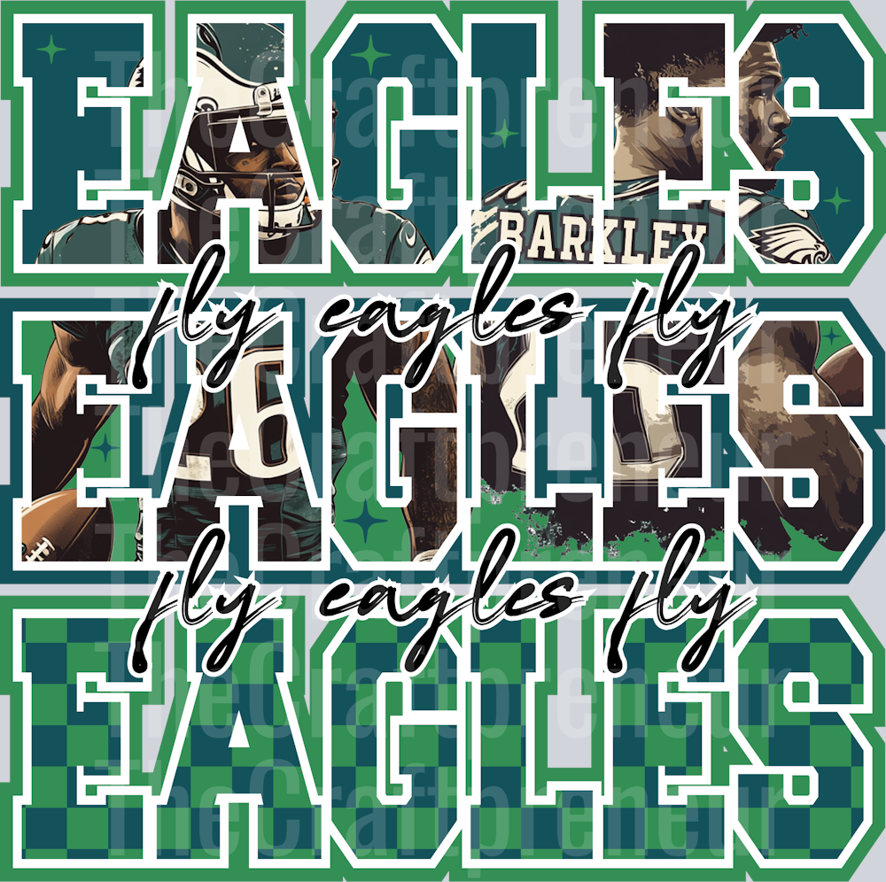 Philadelphia Eagles Varsity Team Stack DTF Transfer