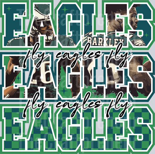 Philadelphia Eagles Varsity Team Stack DTF Transfer