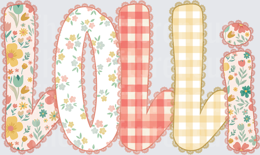 002_Family_Name Set_Mama_Grandparent_Preppy_Orange_Gingham_Grand Millenial_lolli